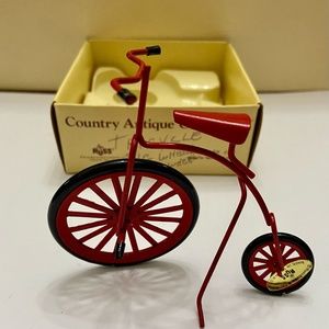 Vintage, Rare, Country Antique Toy Ornaments- Bicycle